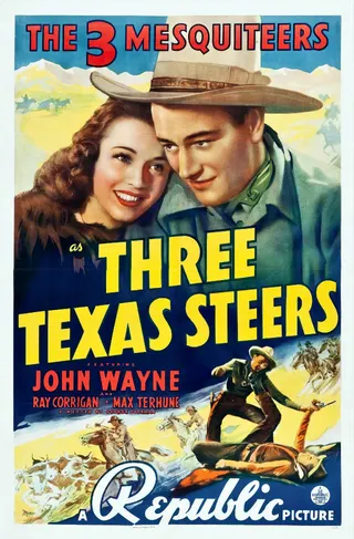 Görsel: Republic Pictures / Kamu malı Three Texas Steers afişi