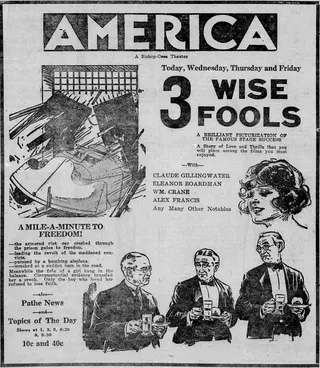Görsel: Casper daily tribune / Kamu malı Three Wise Fools afişi