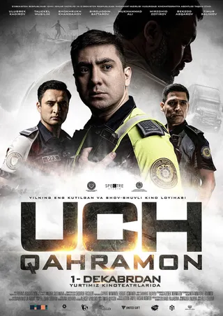 Uch Qahramon afişi
