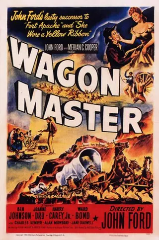 Görsel: The poster artist isn't known. / Kamu malı Wagon Master afişi