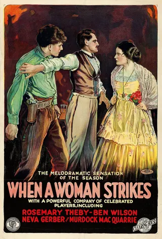Görsel: Film Clearing House / Kamu malı When a Woman Strikes afişi