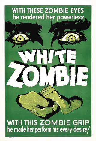 Görsel: Poster_-_White_Zombie_01.jpg: Unknown, possibly employee(s) of United Artists derivative work: Crisco 1492 (talk) / Kamu malı White Zombie afişi