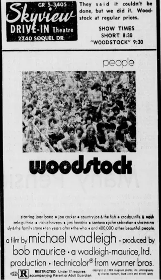 Görsel: Warner Bros. / Kamu malı Woodstock afişi